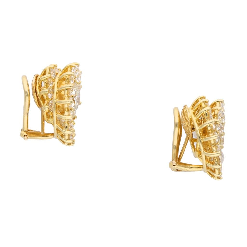 Gold and Diamond Earclips