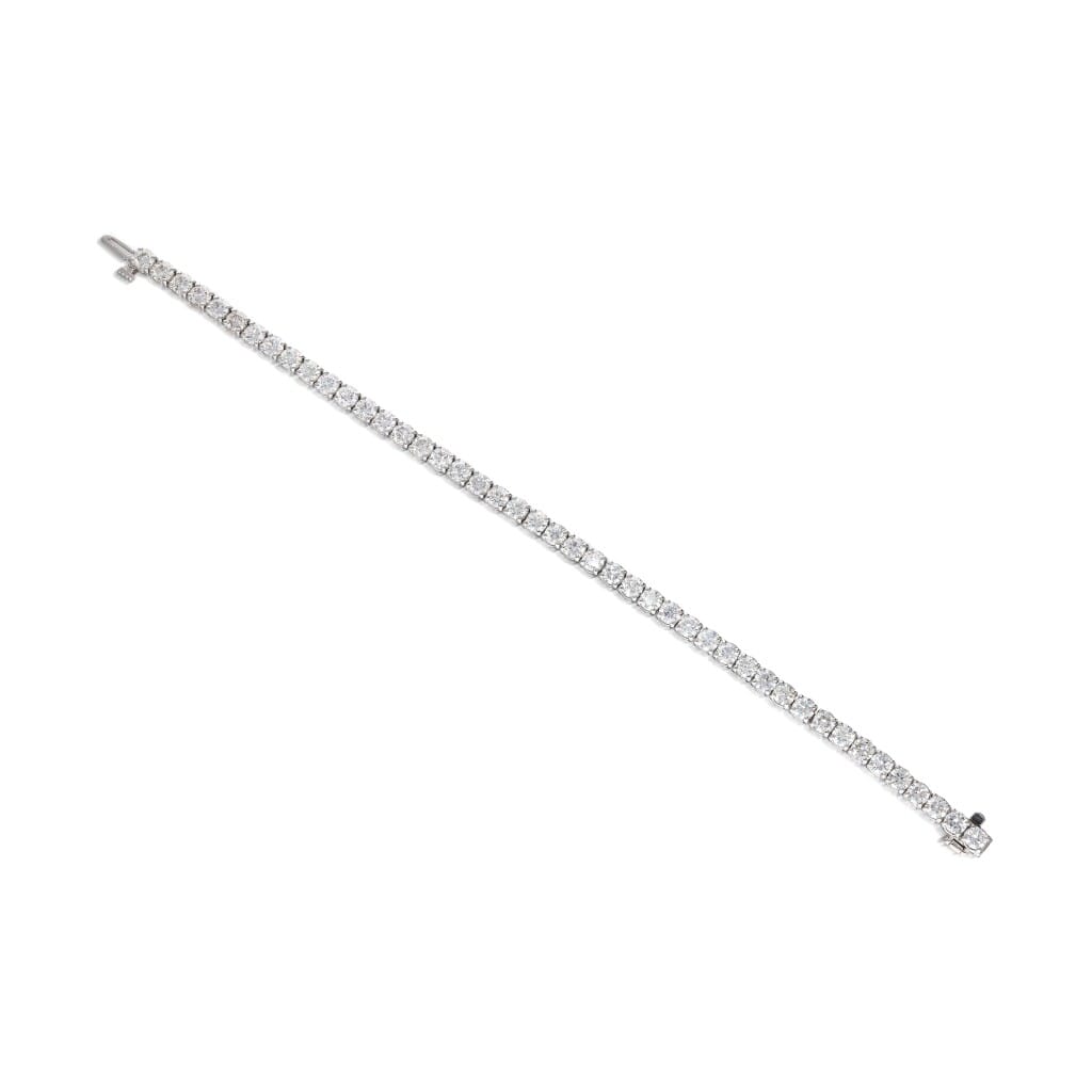 Platinum and 8.85ct Round Brilliant Cut Diamond Tennis Bracelet