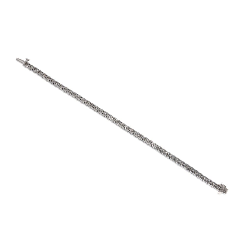 Platinum and 8.85ct Round Brilliant Cut Diamond Tennis Bracelet