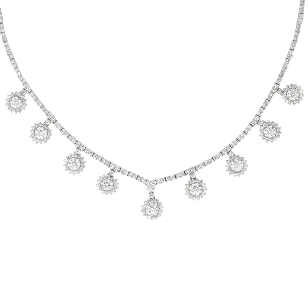 White Gold and Diamond Necklace