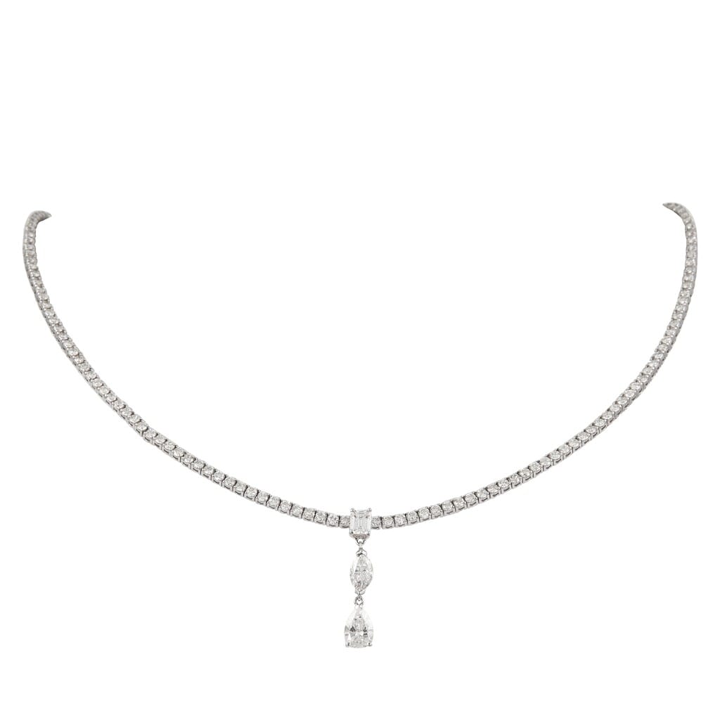 White Gold and Diamond Tennis Necklace
