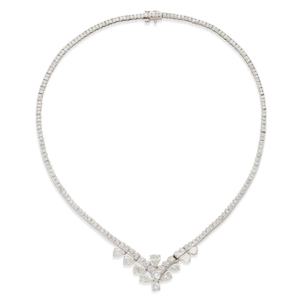 White Gold and Diamond Collar Necklace