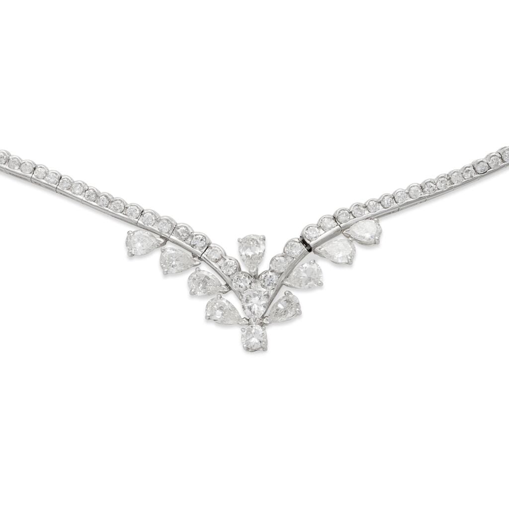 White Gold and Diamond Collar Necklace