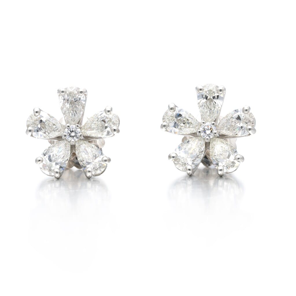 Platinum and Diamond Stud Earrings