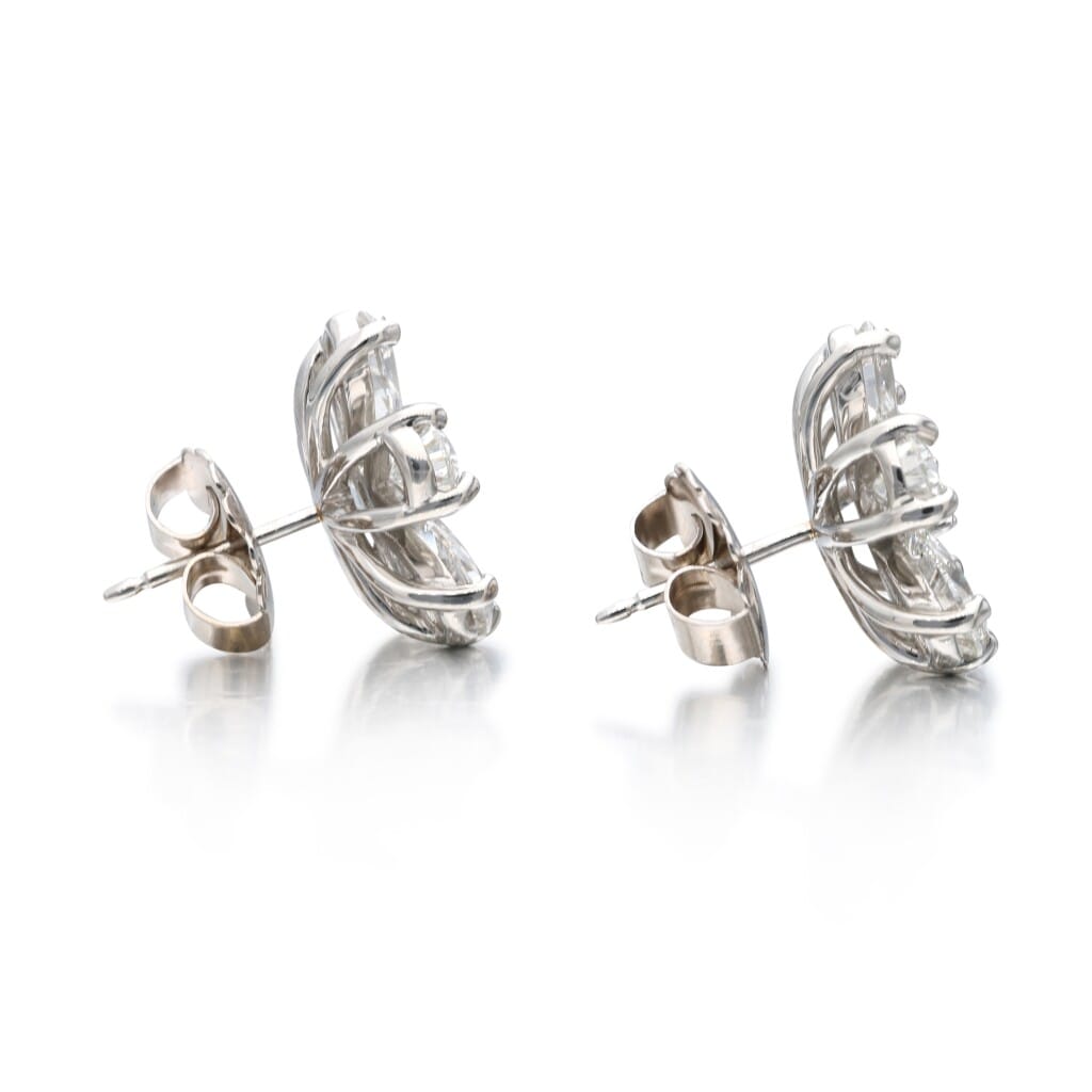 Platinum and Diamond Stud Earrings