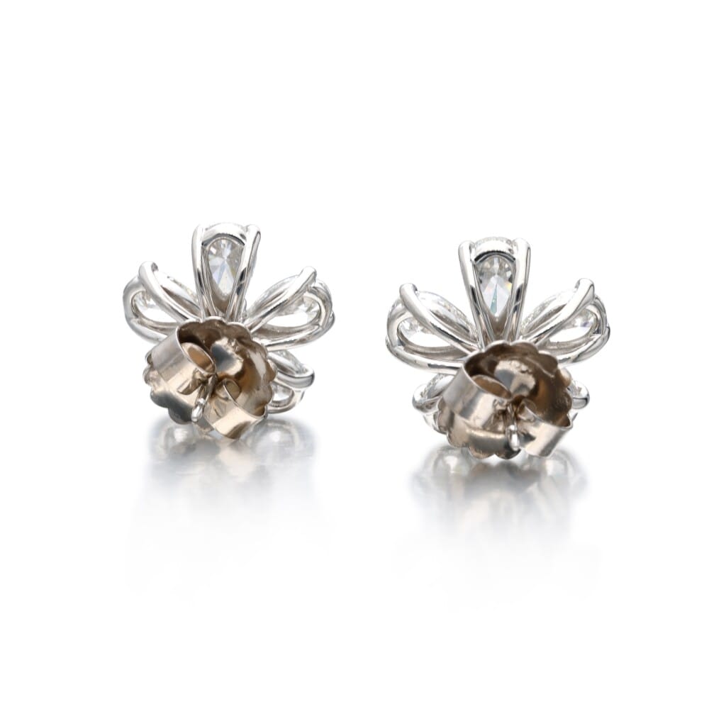 Platinum and Diamond Stud Earrings
