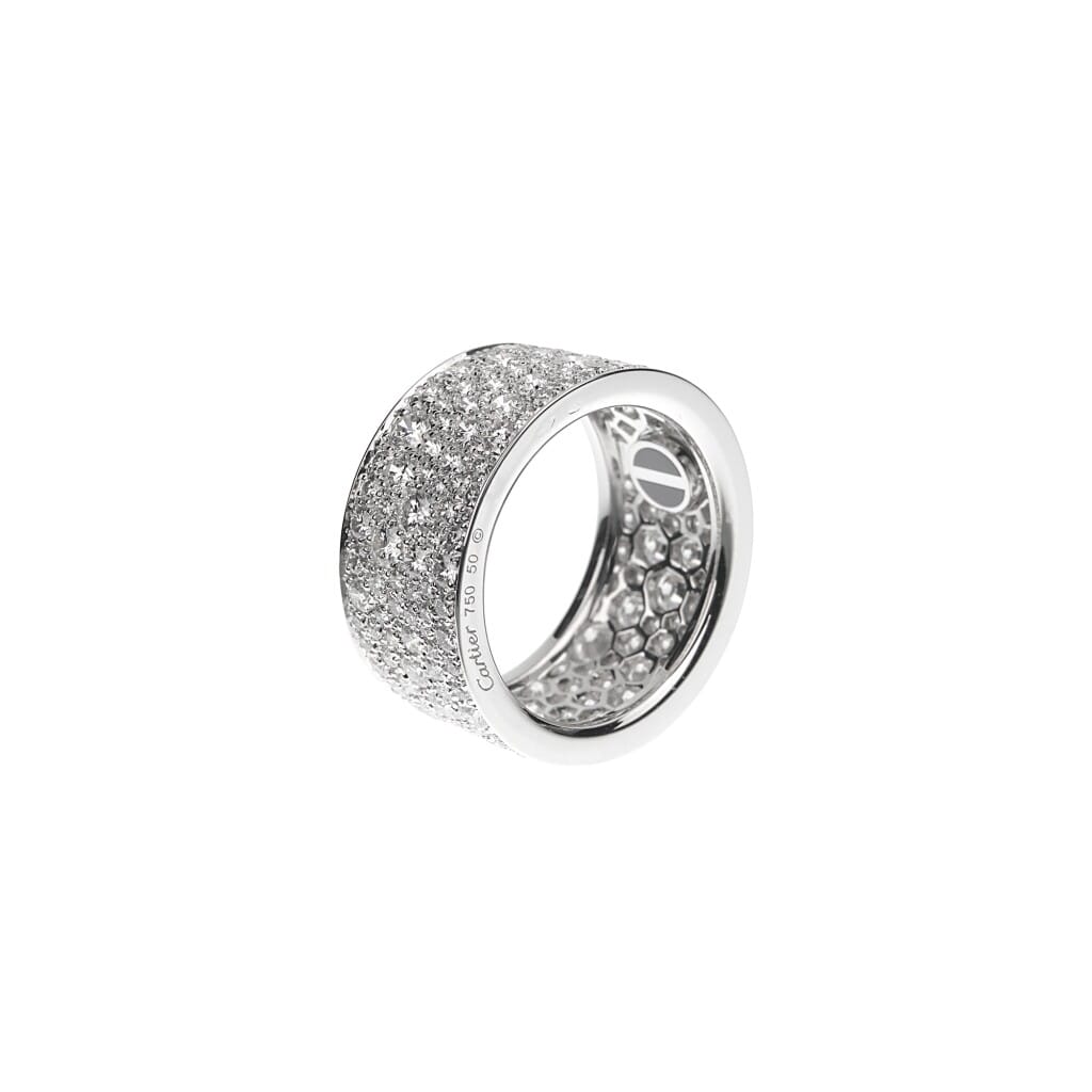 Ceramic and Diamond Love Ring