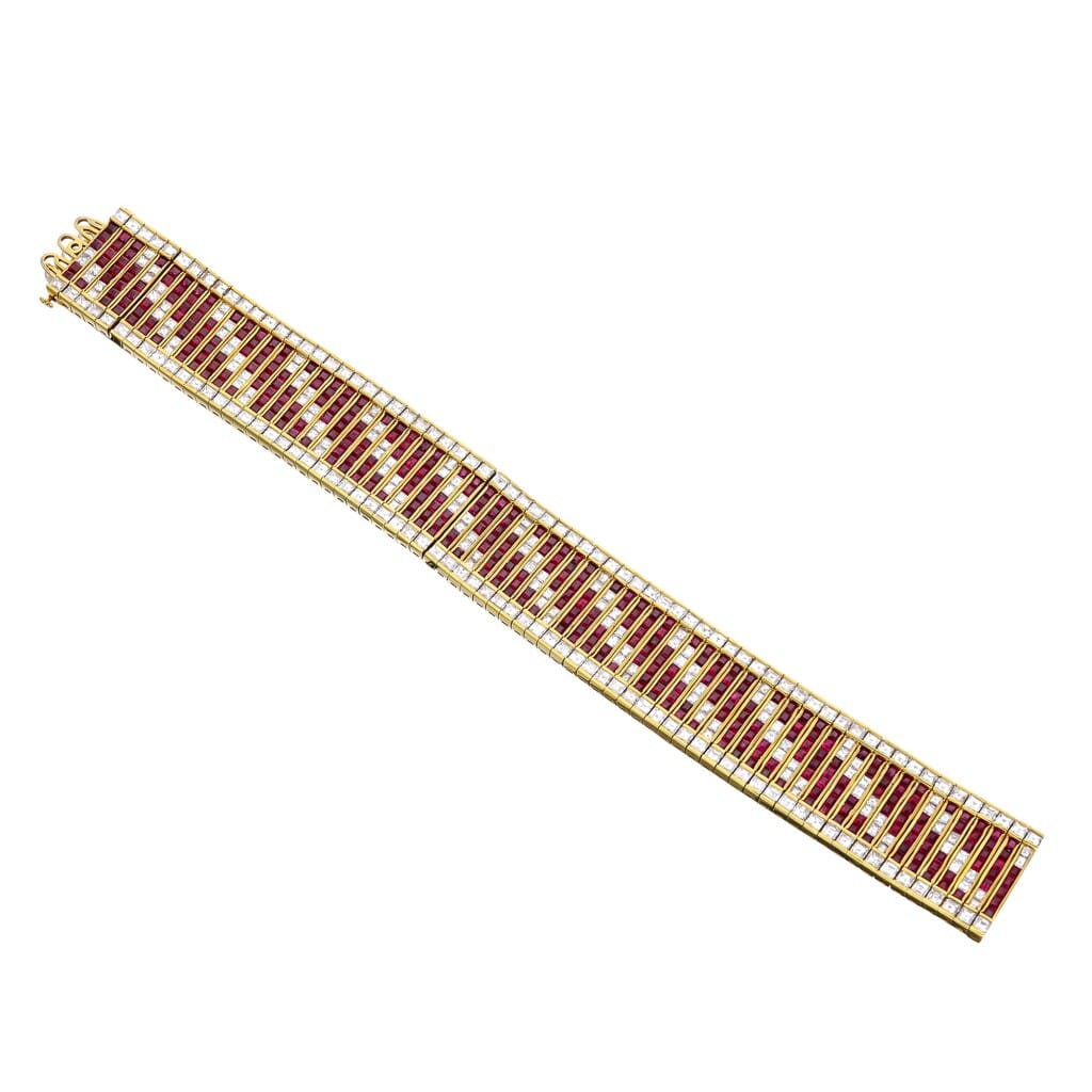 Gold, Ruby and Diamond Bracelet