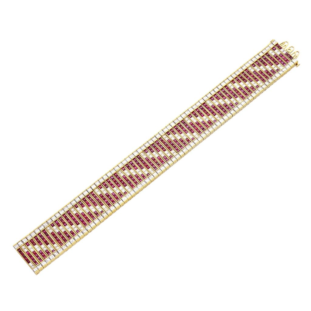 Gold, Ruby and Diamond Bracelet
