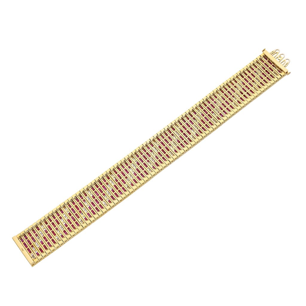 Gold, Ruby and Diamond Bracelet