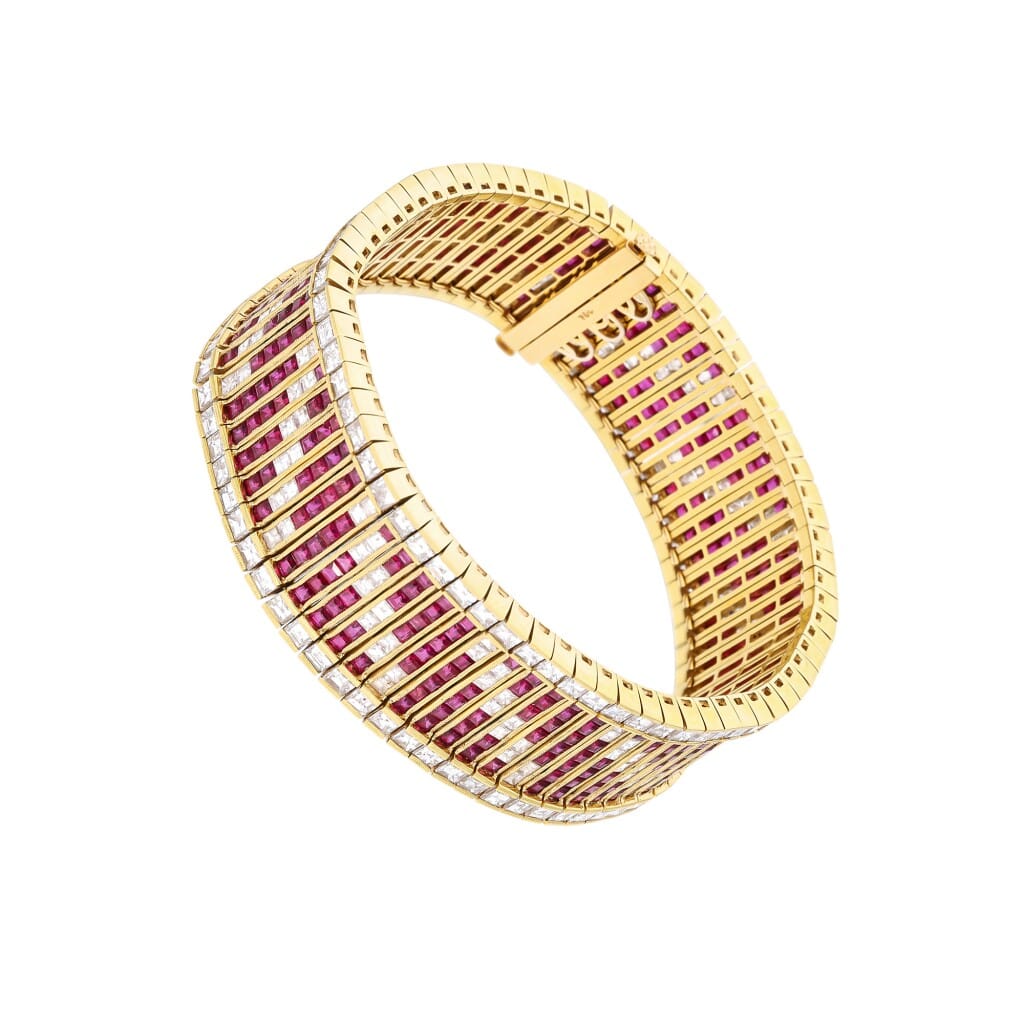 Gold, Ruby and Diamond Bracelet