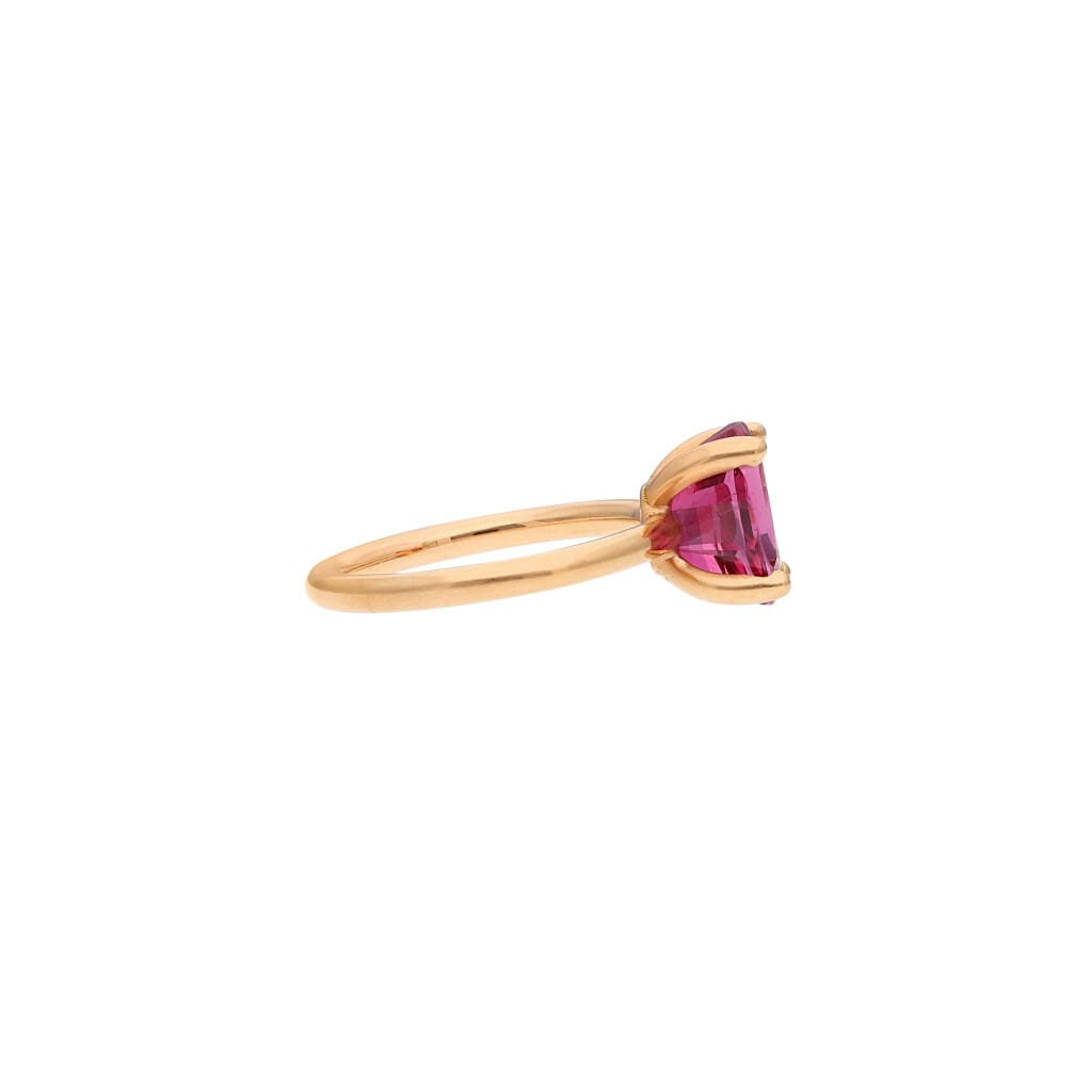 Gold and Spinel Ring