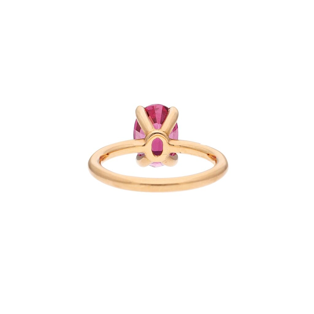 Gold and Spinel Ring