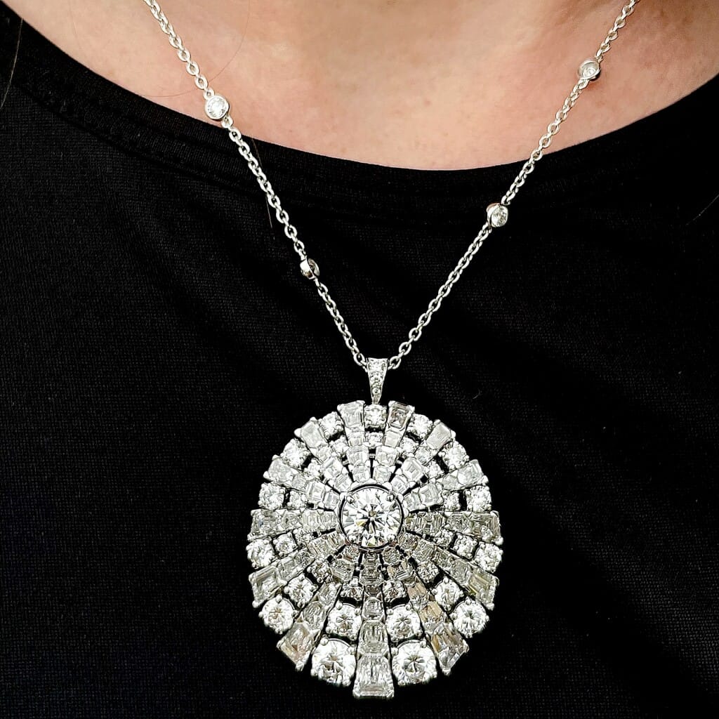 White Gold and Diamond Necklace