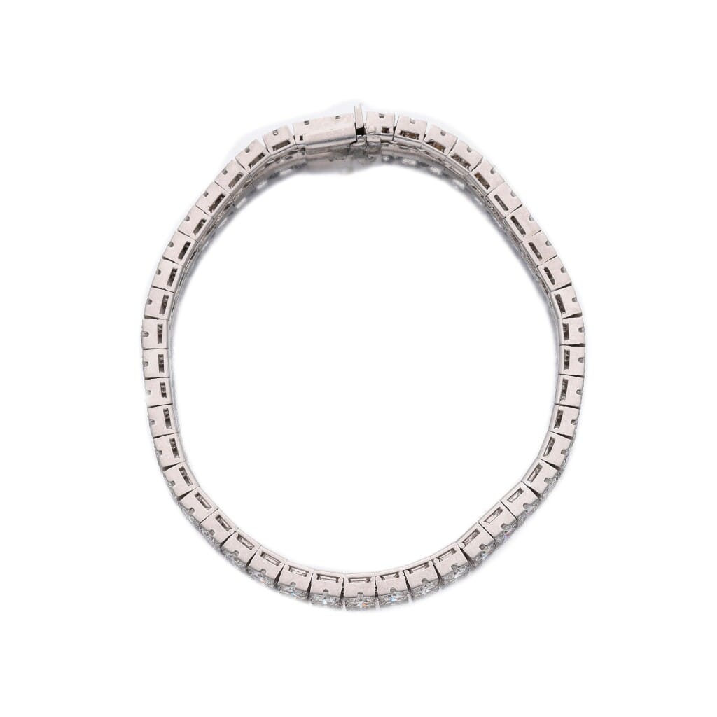 White Gold and 9.00ctw Round Brilliant Cut Diamond Tennis Bracelet