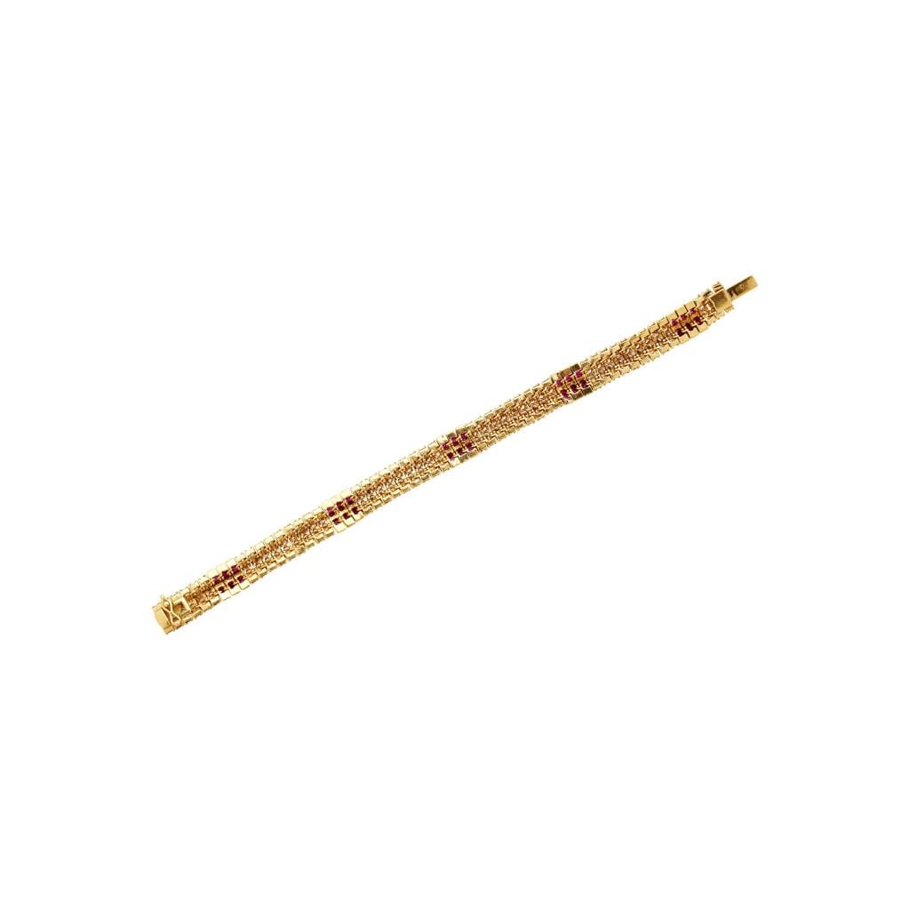 Gold, Diamond and Ruby Bracelet