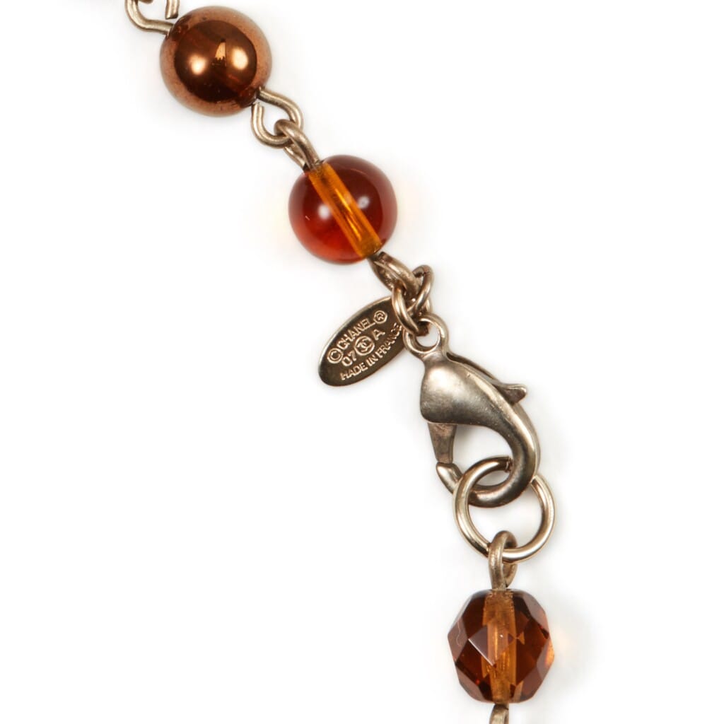 Multicolor Glass, Metal and Imitation Pearl CC Necklace, 2007
