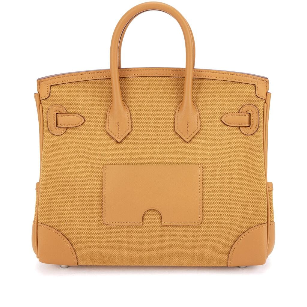 Limited Edition Desert and Sesame Swift and Canvas Cargo Birkin 25 Palladium Hardware, 2024