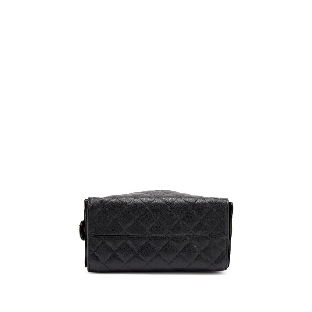 Black Quilted Caviar Small 25 Aged Gold Hardware, 2026