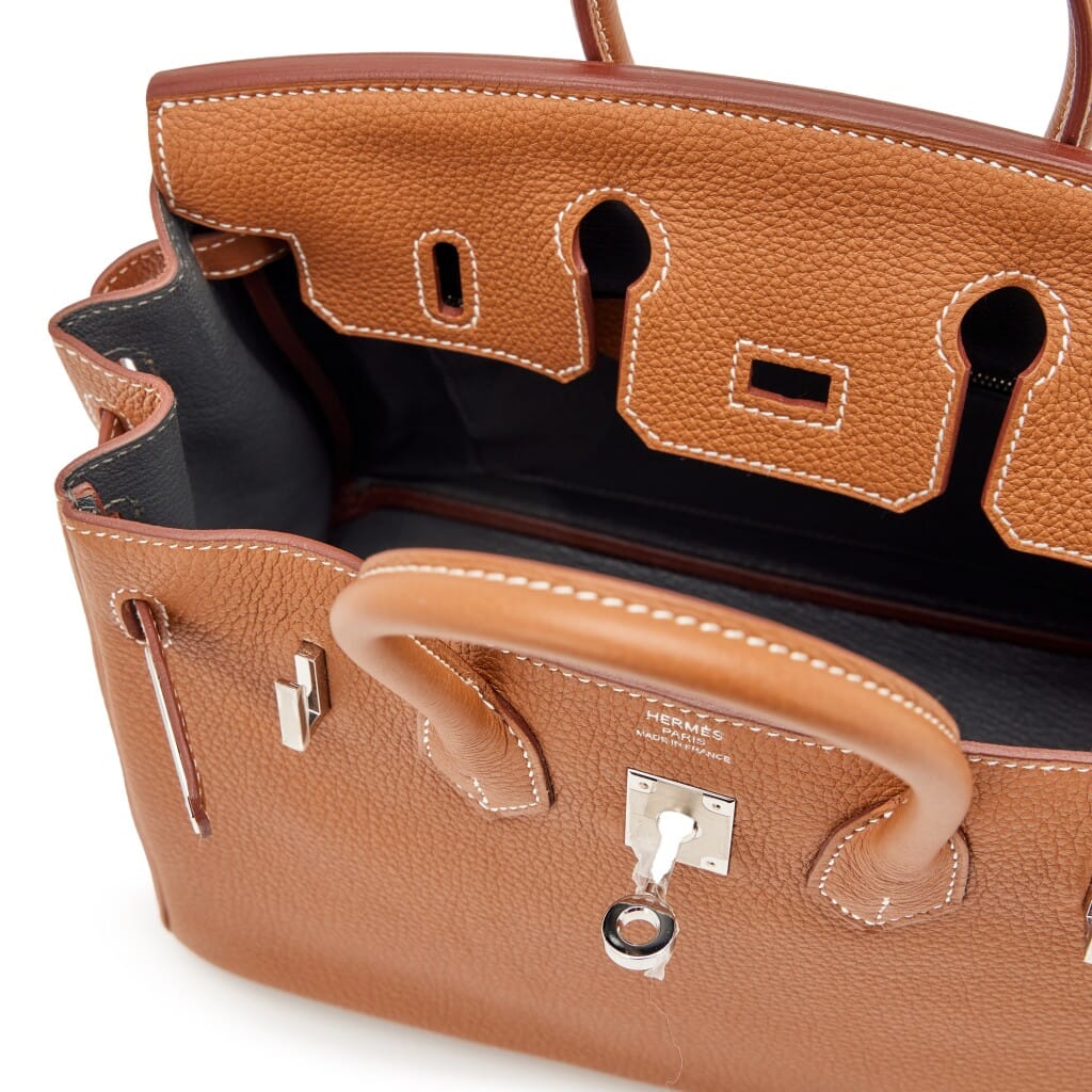 Gold and Graphite Togo Verso Birkin 25 Palladium Hardware, 2024