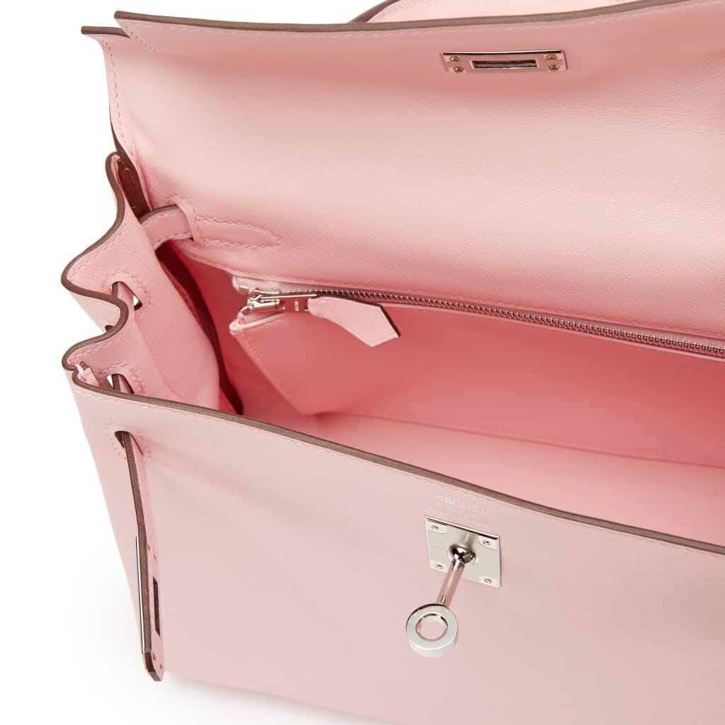 Rose Sakura Swift Retourne Kelly 25 Palladium Hardware, 2025