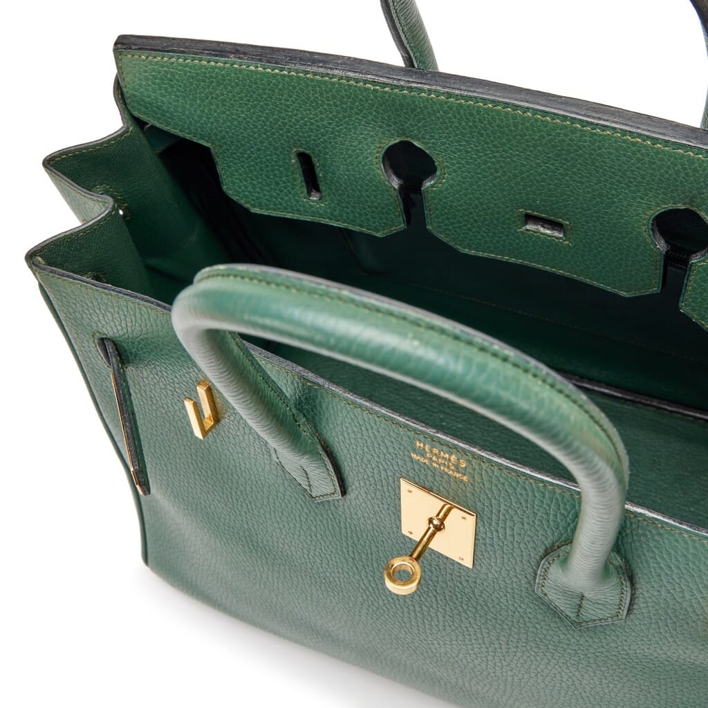 Vintage Vert Anglais Ardennes Birkin 35 Gold Hardware, 1996