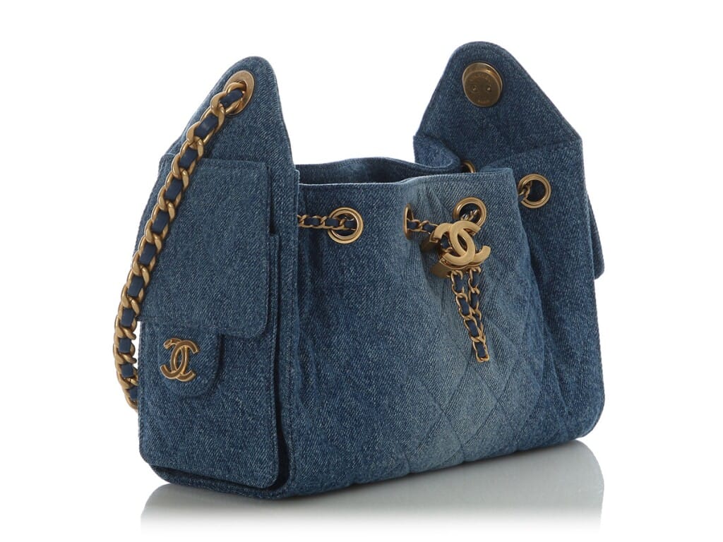 Blue Denim Mini 25 Aged Gold Hardware, 2026