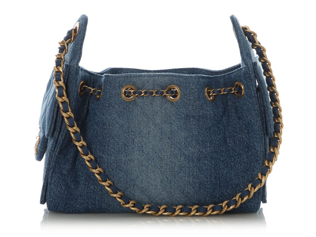 Blue Denim Mini 25 Aged Gold Hardware, 2026