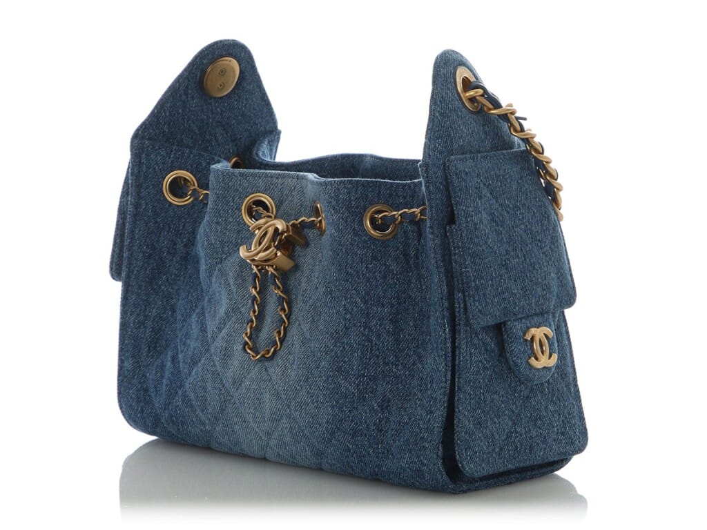 Blue Denim Mini 25 Aged Gold Hardware, 2026