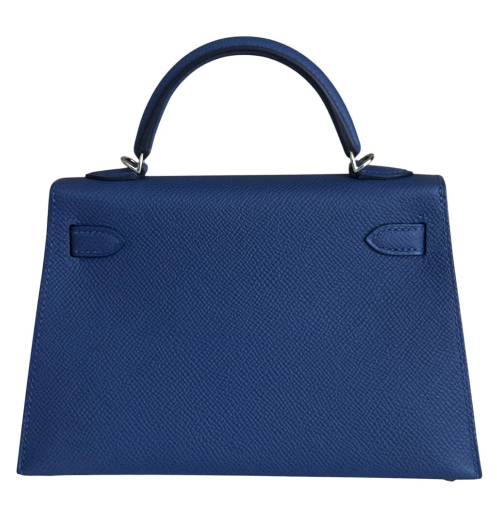 Bleu Tie Epsom Mini Kelly 20 II Electrum Hardware, 2025
