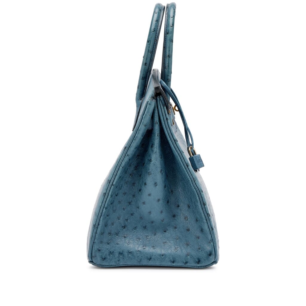 Bleu Roi Ostrich Birkin 35 Gold Hardware, 2001