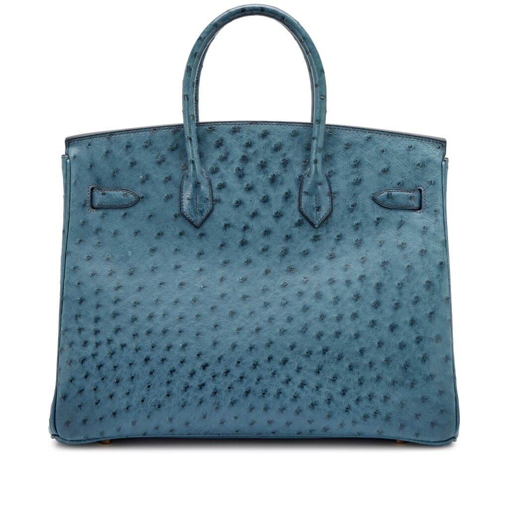 Bleu Roi Ostrich Birkin 35 Gold Hardware, 2001