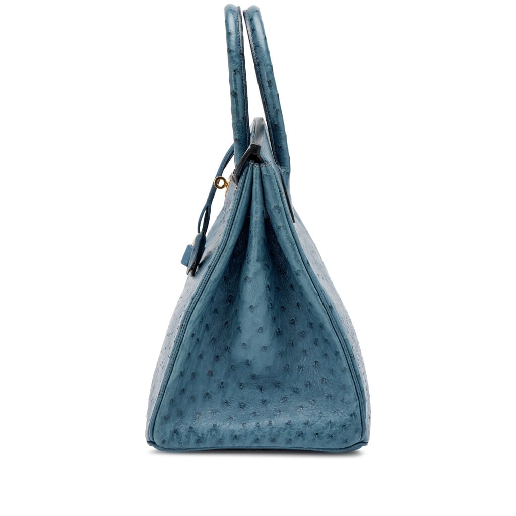 Bleu Roi Ostrich Birkin 35 Gold Hardware, 2001