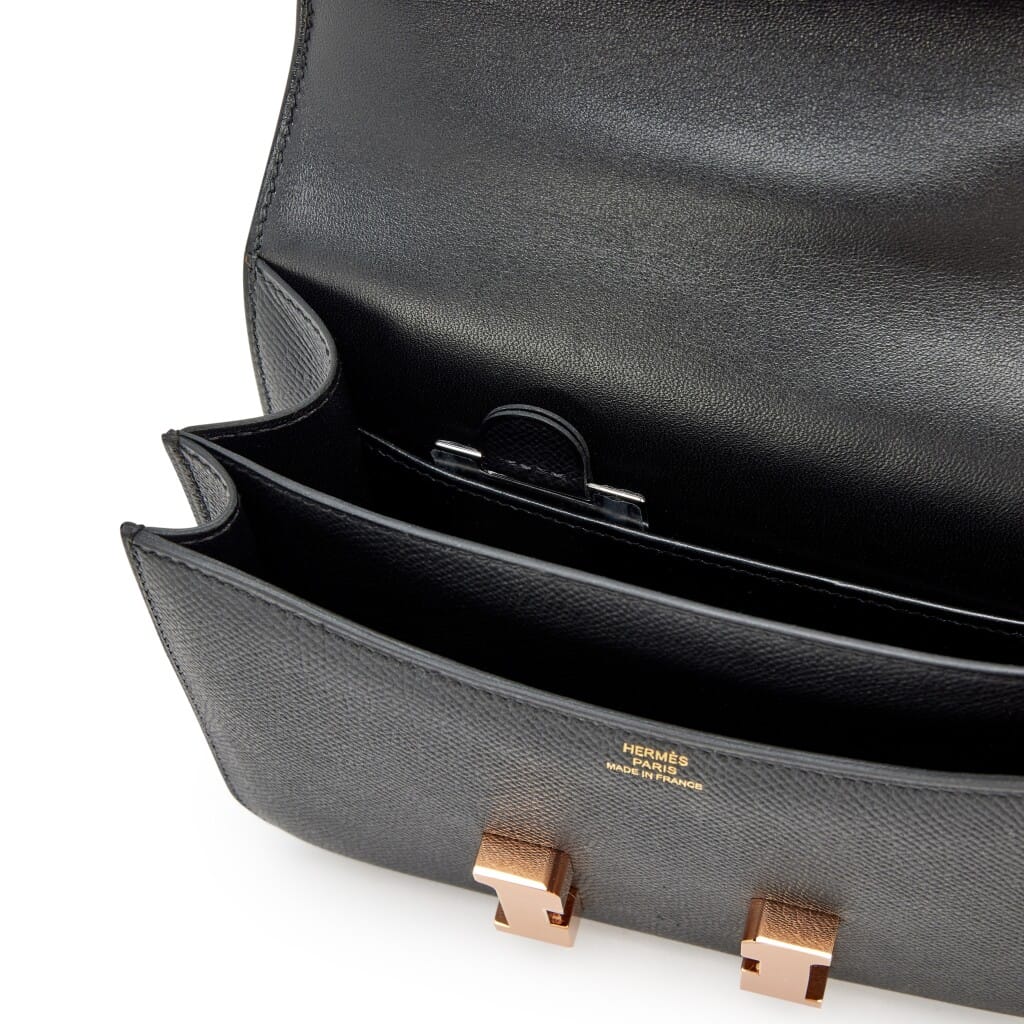 Black Epsom Mini Constance 18 Rose Gold Hardware, 2024