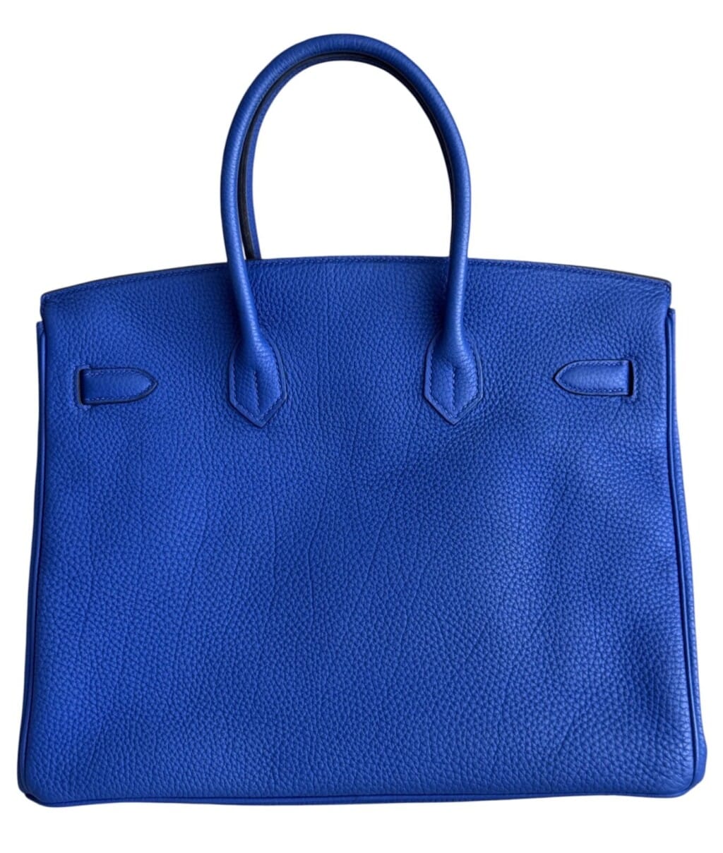 Bleu Electric Togo Birkin 35 Palladium Hardware, 2014