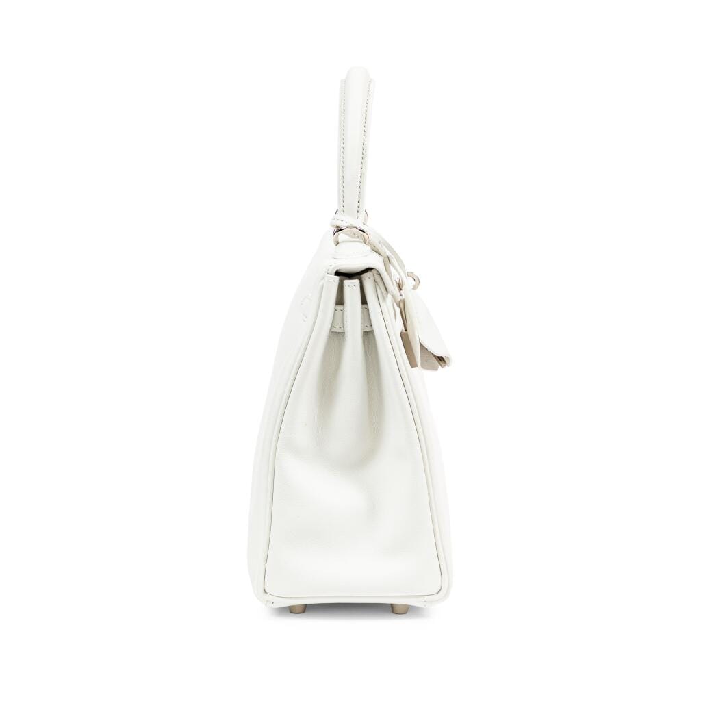 New White Swift Kelly 25 Retourne Palladium Hardware, 2025