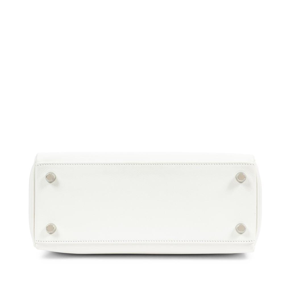 New White Swift Kelly 25 Retourne Palladium Hardware, 2025