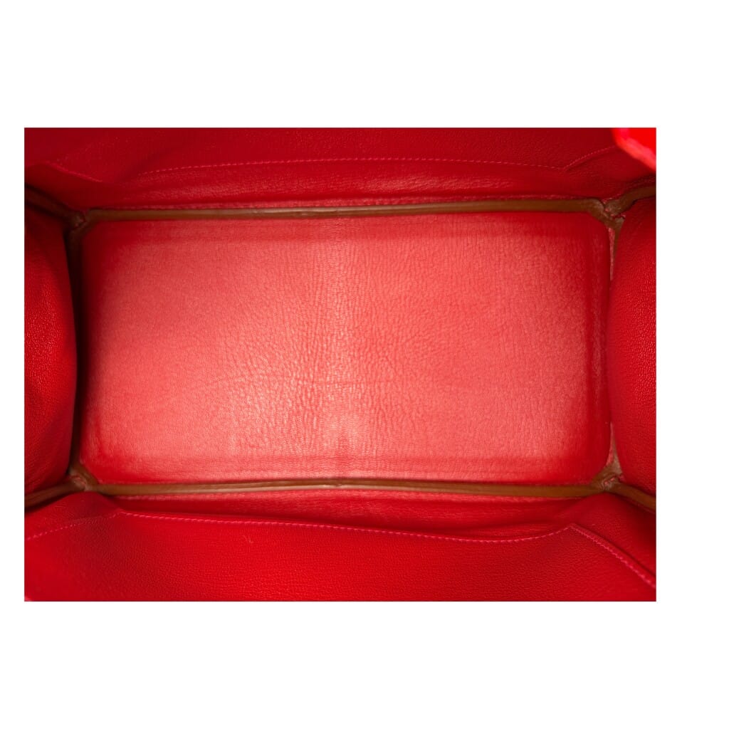 Rouge Vif Ostrich Birkin 30 Gold Hardware, 2016