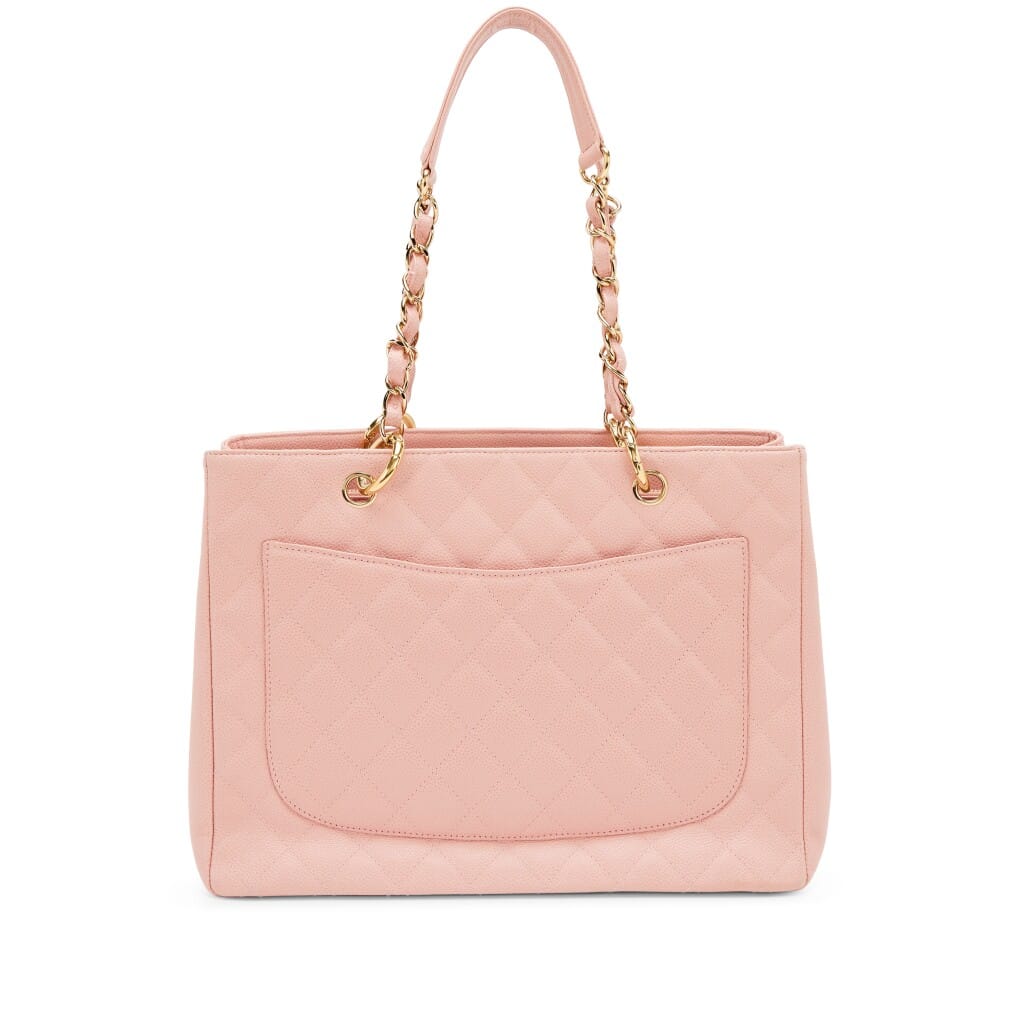 Pink Quilted Caviar Timeless Grand Shopping Tote Gold Hardware, 2003-2004