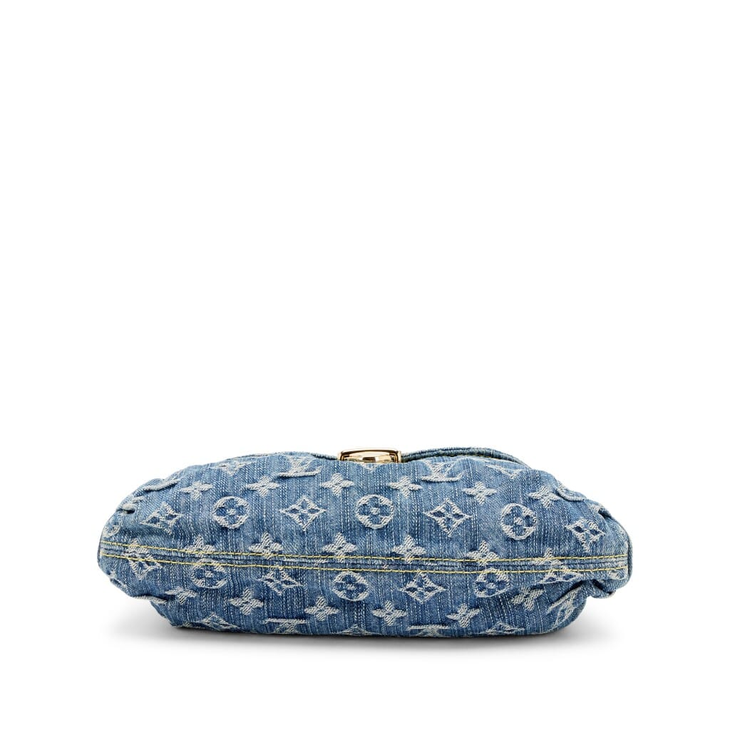 Blue Monogram Denim Mini Pleaty Gold Hardware, 2008
