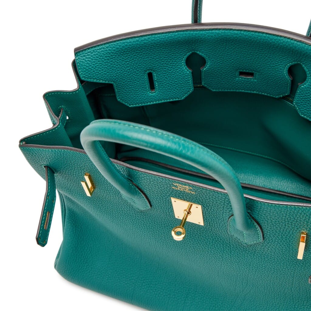 Malachite Togo Birkin 35 Gold Hardware, 2013