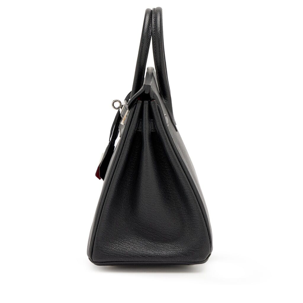Black and Rouge Casaque Chèvre Mysore HSS Birkin 25 Palladium Hardware, 2019