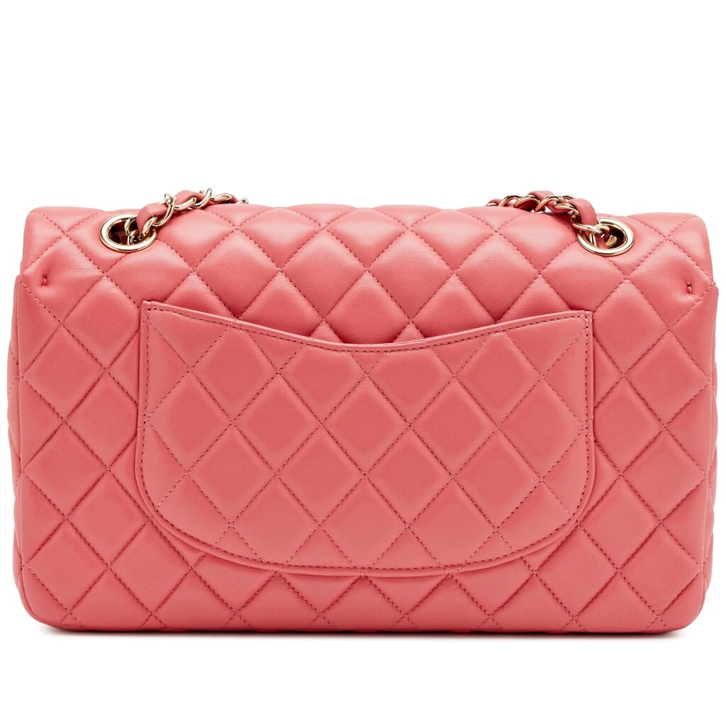 Pink Quilted Lambskin Medium Classic Valentine Charm Single Flap Bag Silver Hardware, 2014