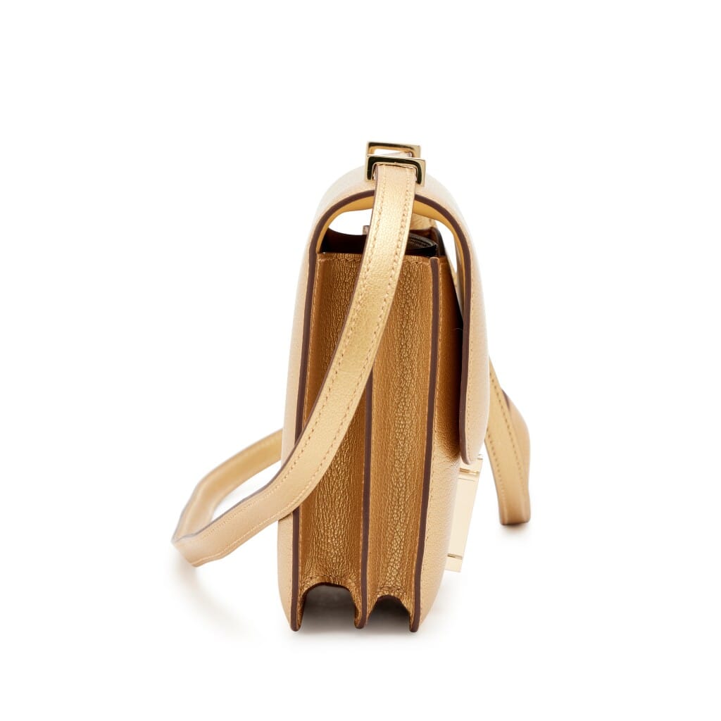 Dore Chèvre Chamkilight Metallic Mini Constance 18 Permabrass Hardware, 2026