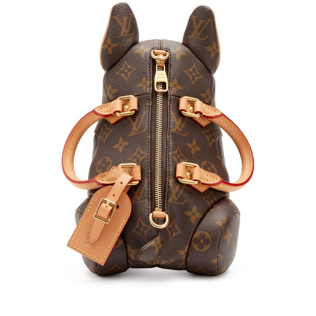 Brown Monogram Coated Canvas Pooch Dog Bag Gold Hardware, 2025