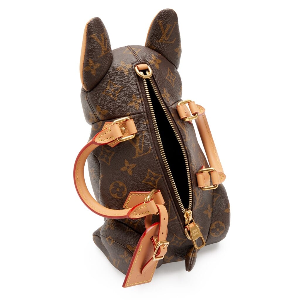 Brown Monogram Coated Canvas Pooch Dog Bag Gold Hardware, 2025