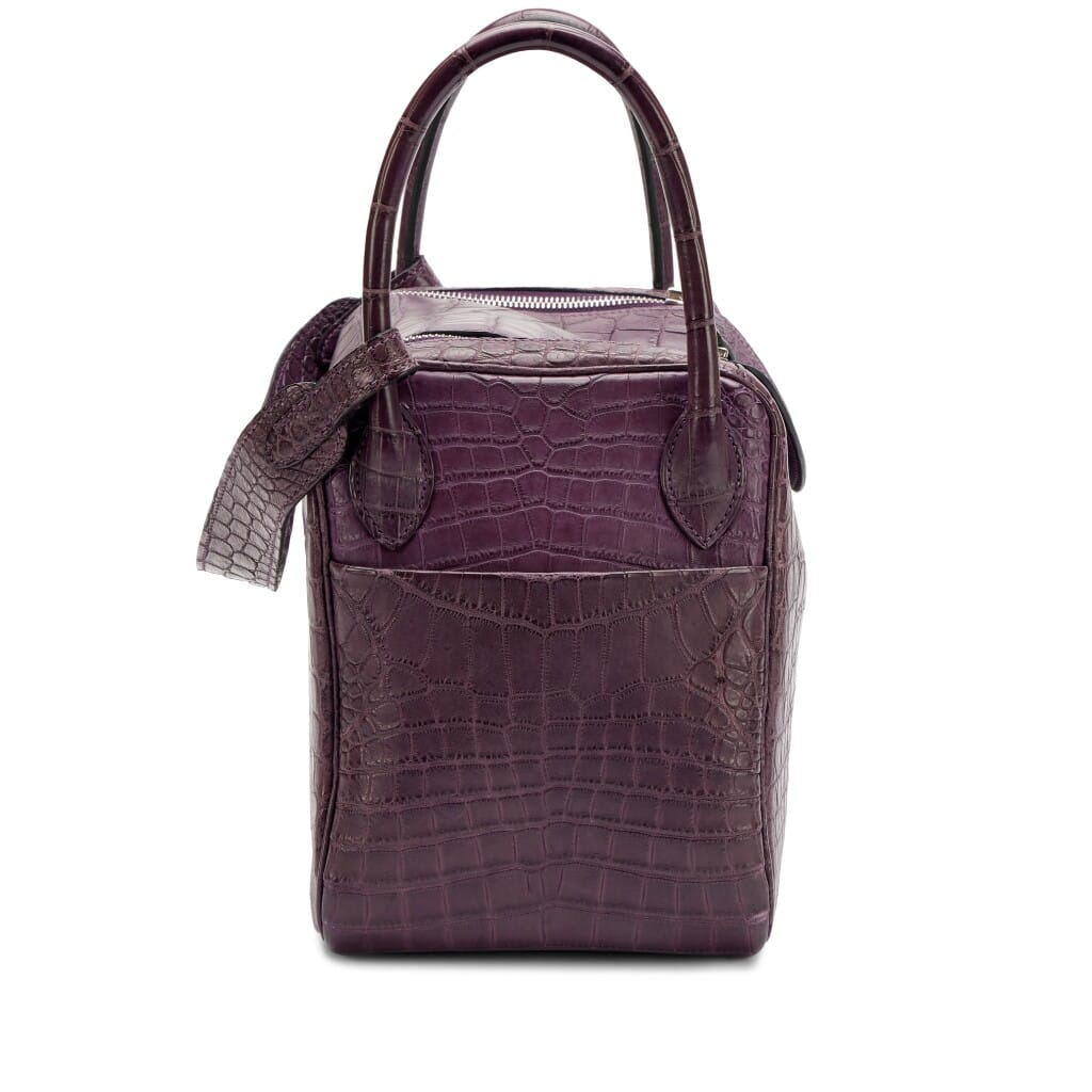 Amethyst Niloticus Crocodile Lindy 30 Palladium Hardware, 2011