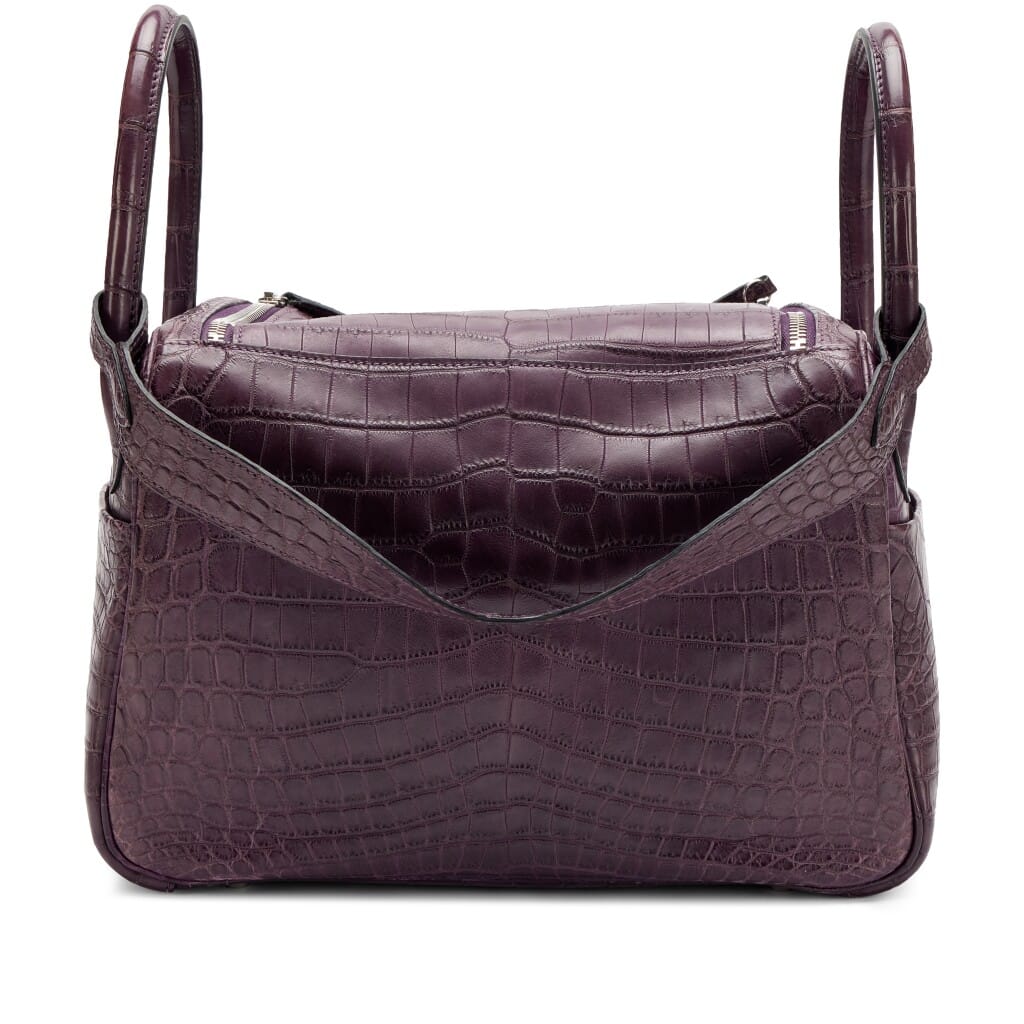 Amethyst Niloticus Crocodile Lindy 30 Palladium Hardware, 2011