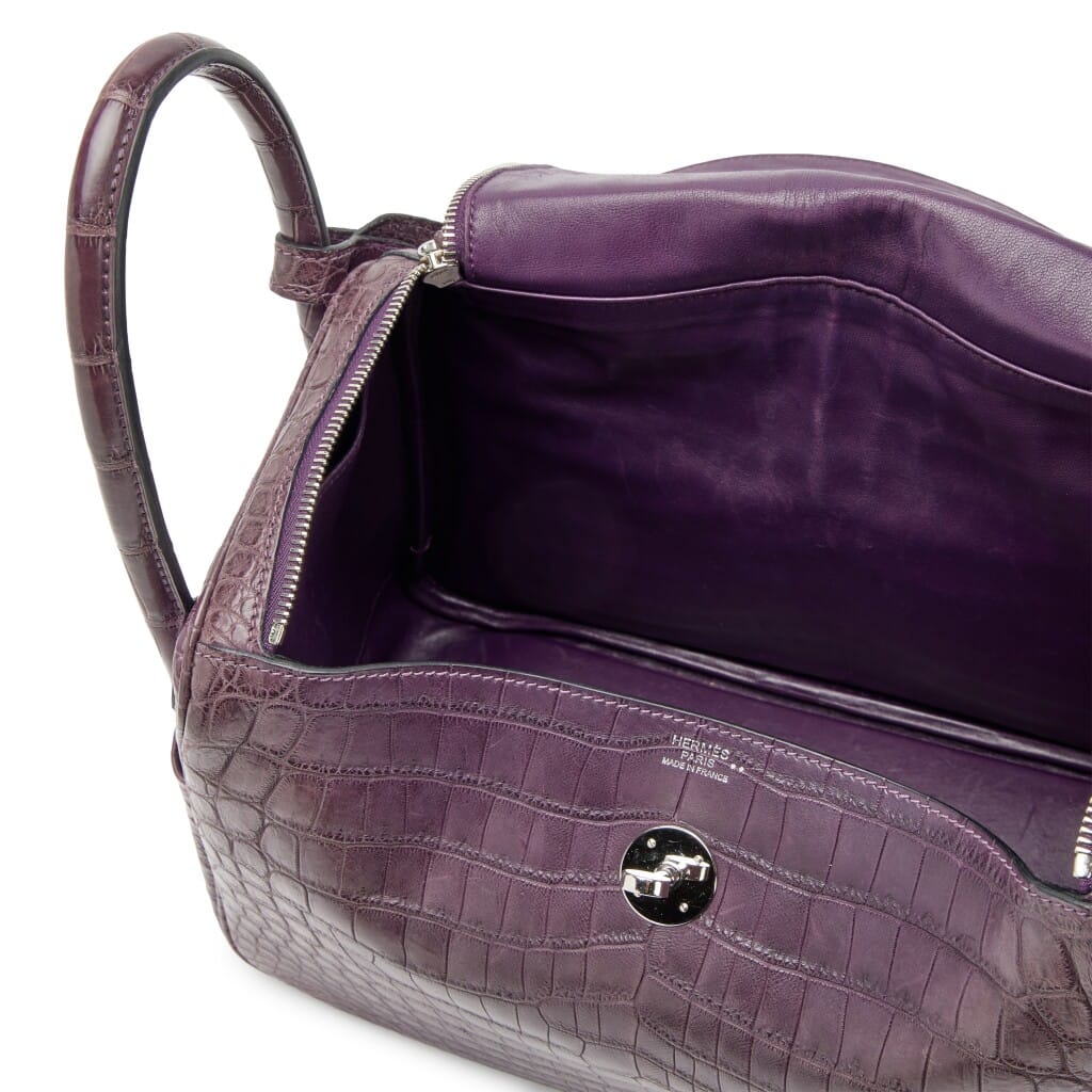 Amethyst Niloticus Crocodile Lindy 30 Palladium Hardware, 2011