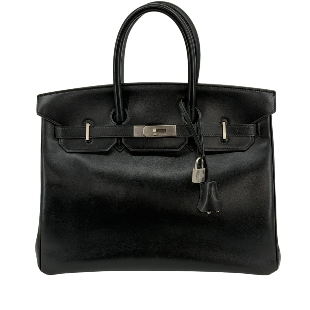 Black Box Calf Birkin 35 Brushed Palladium Hardware, 2003